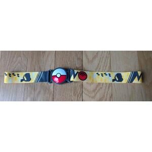 Pokémon Pikachu Belt Yellow Black Red White Adjustable 20" to 36" Nintendo 2018